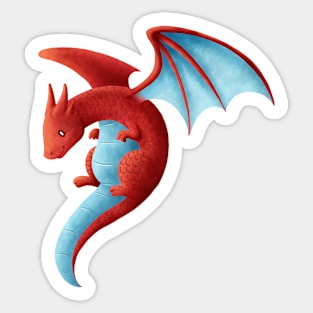 Kawaii Dragon 01 - without background Sticker